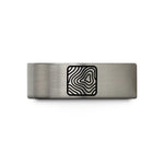 engraved promise rings – black & silver tungsten topo lines pattern wedding band