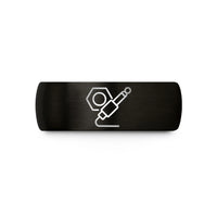 unique presents for couples – black tungsten output jack plug wedding band
