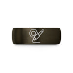 engraved rings for couples – gunmetal & black tungsten output jack plug wedding band