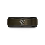 matching rings for friends – gunmetal & black tungsten output jack plug wedding band