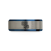 unique presents for friends – black & blue & gray tungsten scoreboard whistle wedding band