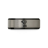 best presents for couples – black & grey tungsten impact driver wedding band