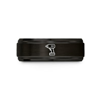 best presents for couples – black tungsten impact driver wedding band