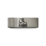 unique present for girlfriend – gray tungsten inline skates wedding band
