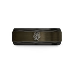 special present for girlfriend – gunmetal & black tungsten ivy vine wedding band