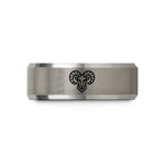 romantic presents for her – black & silver tungsten ram wedding band