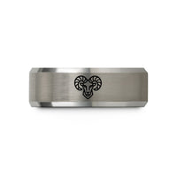 romantic presents for her – black & silver tungsten ram wedding band