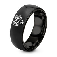 Valentine's Gift for Girlfriend – black tungsten ram ring