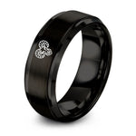 Valentine's Gift for Girlfriend – black tungsten ram ring