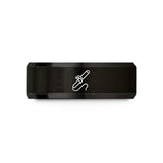 unique presents for her – black tungsten curling iron wedding band