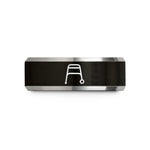 unique presents for him – black & gray tungsten walker wedding band