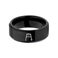 tungsten wedding rings men – black tungsten walker wedding band