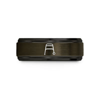 tungsten wedding rings men – gunmetal & black tungsten walker wedding band