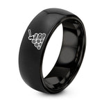 Valentines Gift for Women – black tungsten firewood stack axe ring