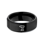 men's tungsten ring band – black tungsten impact driver wedding band