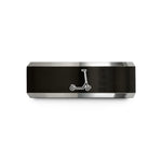 wedding bands for couples – black & grey tungsten kick scooter wedding band
