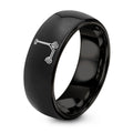 Kick Scooter – Tungsten Wedding Band, 8 mm, Black Comfort-Fit Unisex