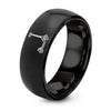 Kick Scooter – Tungsten Wedding Band, 8 mm, Black Comfort-Fit Unisex