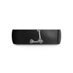 engraved rings for her – black tungsten kick scooter wedding band