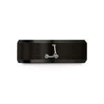 engraved rings for her – black tungsten kick scooter wedding band
