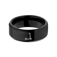 tungsten rings for men – black tungsten kick scooter wedding band