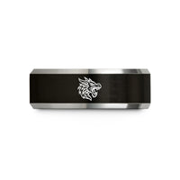 special occasion rings her – black & silver tungsten roaring dragon wedding band