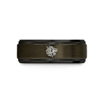 personalized presents for girlfriend – gunmetal & black tungsten roaring dragon wedding band