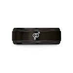 romantic presents for partners – black tungsten male female wedding band