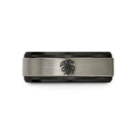 unique rings for couples – black & grey tungsten nordic dragon knot wedding band