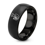 Valentines Gift Sets for Her – black tungsten brass sousaphone ring