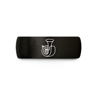 special occasion presents women – black tungsten brass sousaphone wedding band