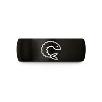 thoughtful presents for partner – black tungsten tempura shrimp wedding band