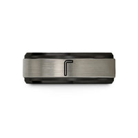 unique presents for women – black & grey tungsten hex key allen wedding band