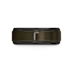 engraved rings for her – gunmetal & black tungsten hex key allen wedding band