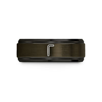 engraved rings for her – gunmetal & black tungsten hex key allen wedding band