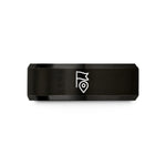 unique presents for girlfriend – black tungsten map pin wedding band