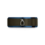 personalized presents for men – gunmetal & blue tungsten dispenser bottle wedding band