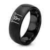 Overhead Crane – Tungsten Wedding Band, 8 mm, Black Comfort-Fit Unisex
