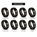 font options for inside engraving on gunmetal & black valknut rings