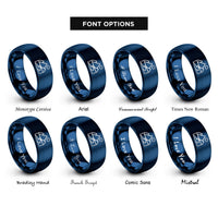 font options for inside engraving on blue valley rings