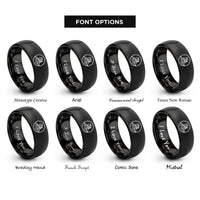 font options for inside engraving on black valley buttes rings