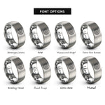 font options for inside engraving on grey valley circle rings