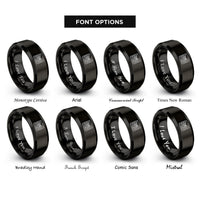 font options for inside engraving on black valley contours rings