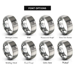 font options for inside engraving on gray valley contours rings