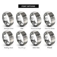 font options for inside engraving on gray valley contours rings