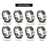font options for inside engraving on gray valley contours rings