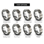 font options for inside engraving on grey valley rings