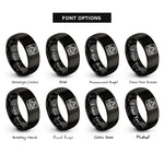 font options for inside engraving on black valley lines peak rings
