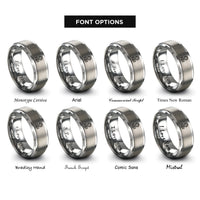 font options for inside engraving on gray valve gauge gear rings