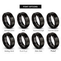 font options for inside engraving on black vampiress rings